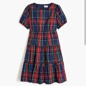 Crewcuts Plaid Kids Dress - Blue and Red